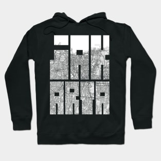 Jakarta, Indonesia City Map Typography - Light Hoodie